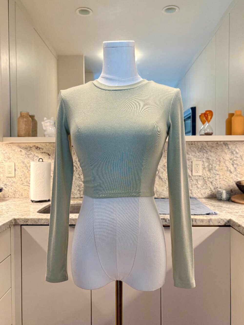 Zara Long Sleeve Cropped Tee